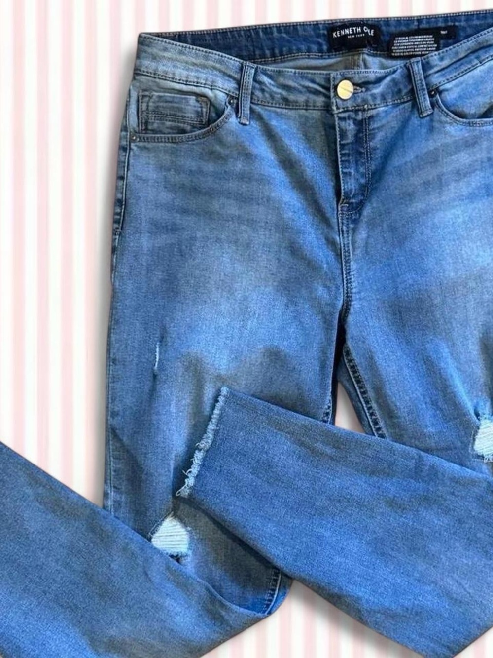 Kenneth Cole Light Blue Women's Jess Skinny Jeans 12 EUC LN